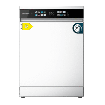 Bolero Aguazero 6210 D Lavavajillas Bolero de 60cm blanco, 15 cubiertos, Clase D, Pantalla FullColor XXL, Tercera bandeja, 8 programas, Dual Zone Wash, Dry+, Bandeja Ajustable, Machine Care, Media Carga, Delay Start y Child Lock.